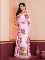 Hand-Painted Saree, Handloom - Image 3