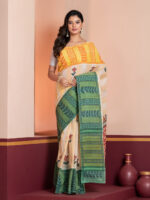 Hand-Painted Saree, Dhaniakhali Tant