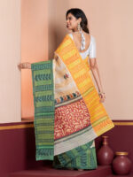 Hand-Painted Saree, Dhaniakhali Tant - Image 3