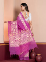 Hand-Painted Saree, Dhaniakhali Tant - Image 3