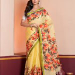 Hand-Painted Saree, Dhaniakhali Tant