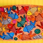 Patachitra on seasoned wood