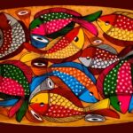 Patachitra on seasoned wood