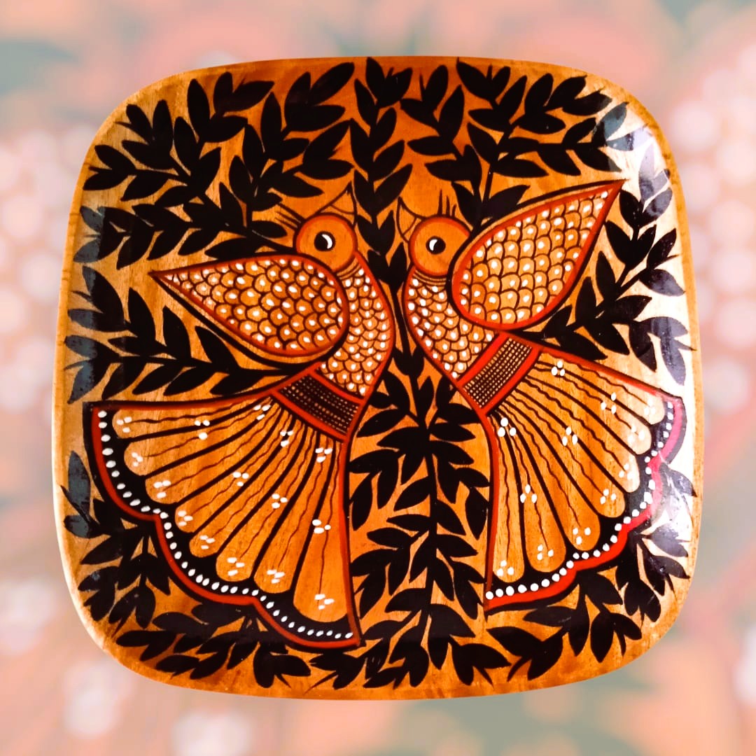 SP 014 Patachitra on seasoned wood - Image 1