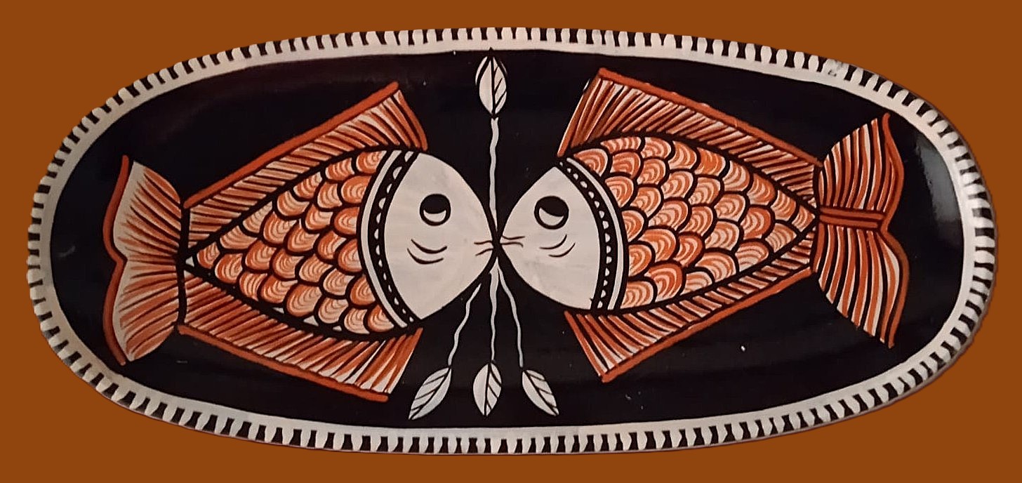 SP 025 Patachitra on seasoned wood - Image 1