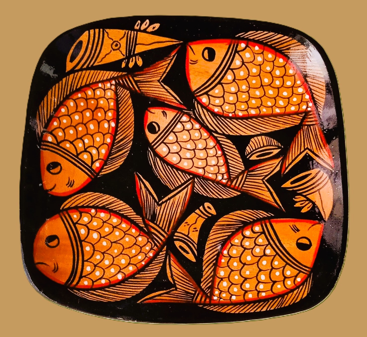 SP 039 Patachitra on seasoned wood - Image 1