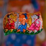 Patachitra on seasoned wood