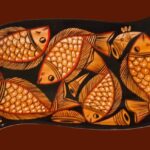 Patachitra on seasoned wood
