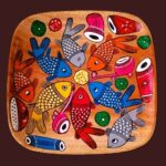 Patachitra on seasoned wood